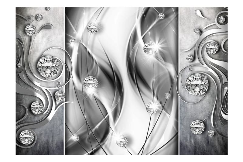 Fototapet Diamonds In Silver 350x245 - Artgeist sp. z o. o. - Inredning - Väggdekor - Tapet & tapettillbehör - Fototapet