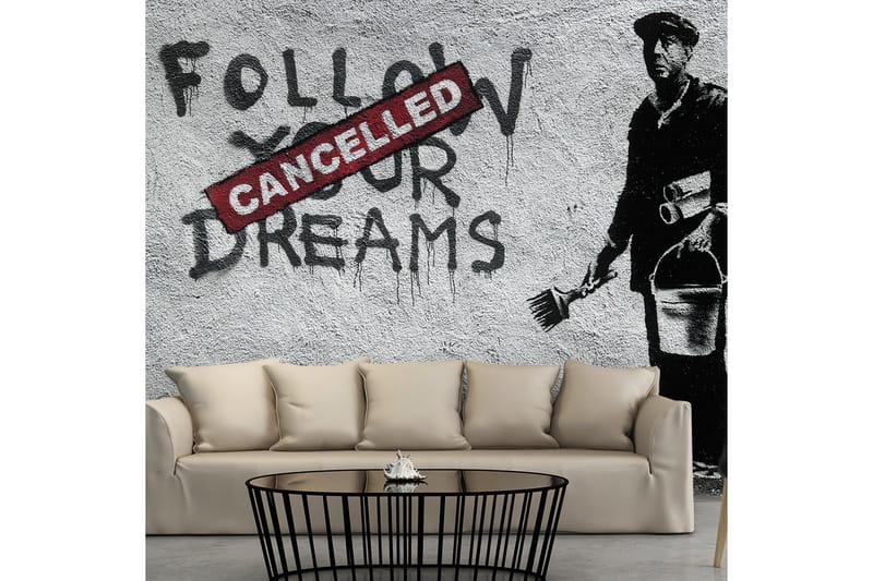 Fototapet Dreams Cancelled Banksy 350x245 - Artgeist sp. z o. o. - Inredning - Väggdekor - Tapet & tapettillbehör - Fototapet