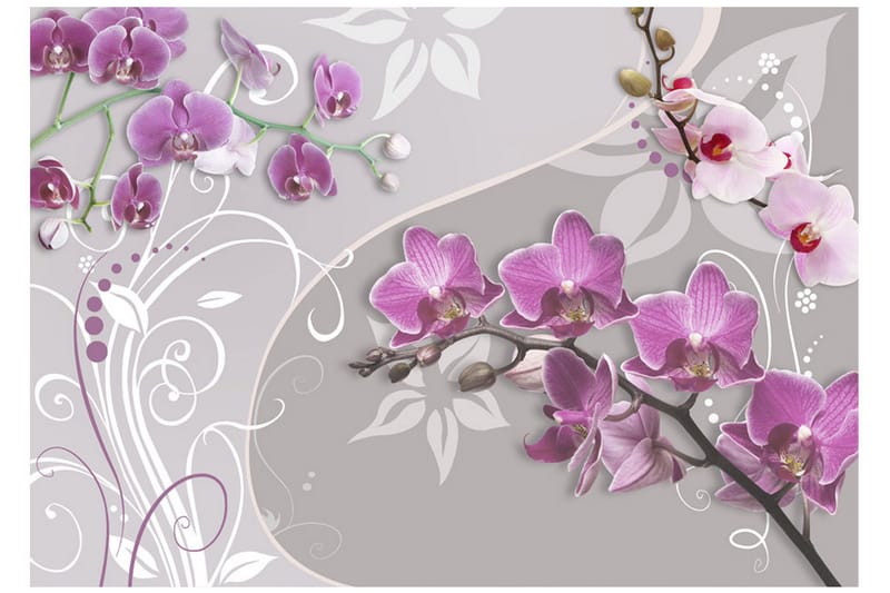 Fototapet Flight Of Purple Orchids 250x175 - Artgeist sp. z o. o. - Fototapet