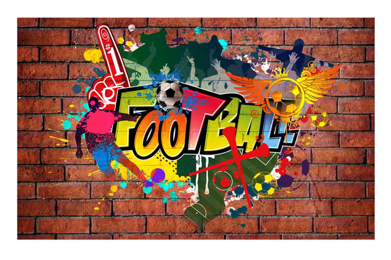 Fototapet Football Fans! 100x70 - Artgeist sp. z o. o. - Inredning - Väggdekor - Tapet & tapettillbehör - Fototapet