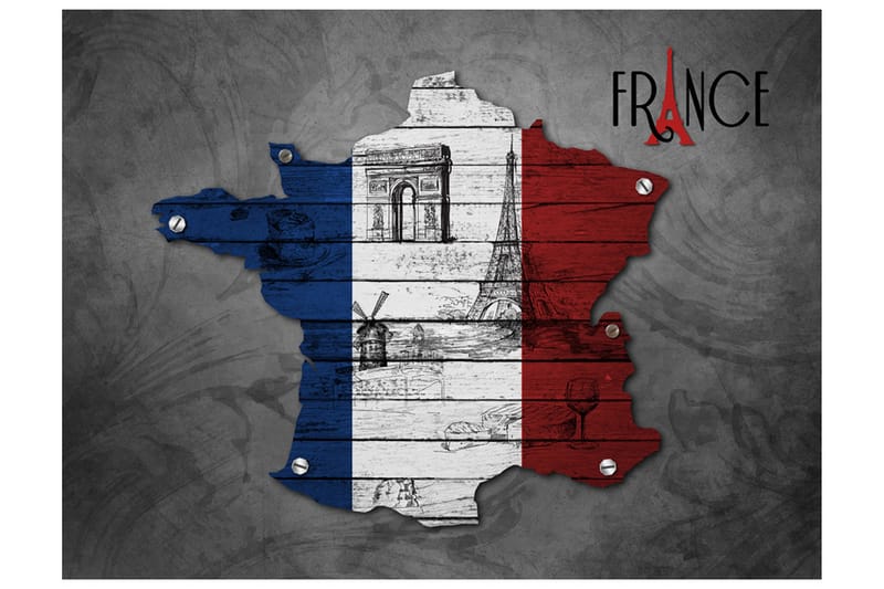 Fototapet France Symbols 250x193 - Artgeist sp. z o. o. - Inredning - Väggdekor - Tapet & tapettillbehör - Fototapet