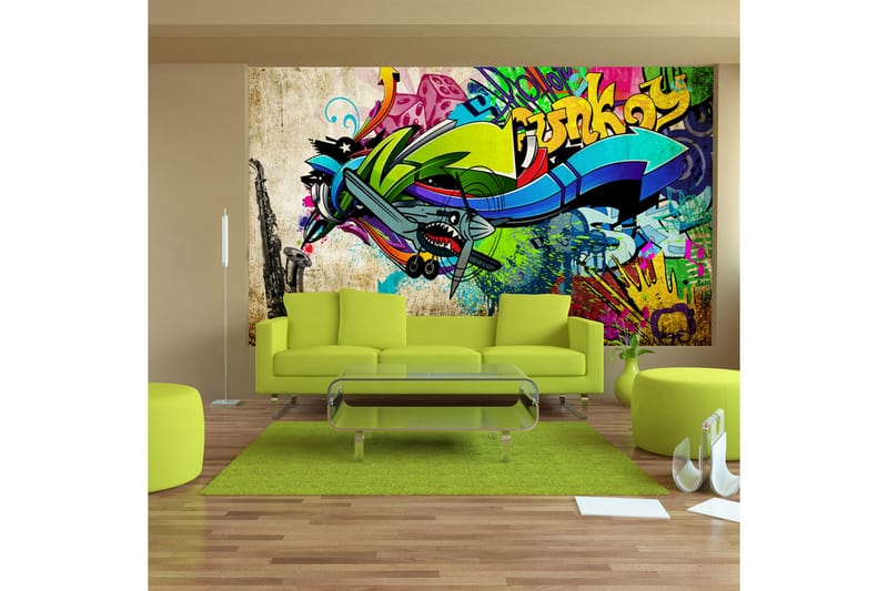 Fototapet Funky Graffiti 100x70 - Artgeist sp. z o. o. - Inredning - Väggdekor - Tapet & tapettillbehör - Fototapet