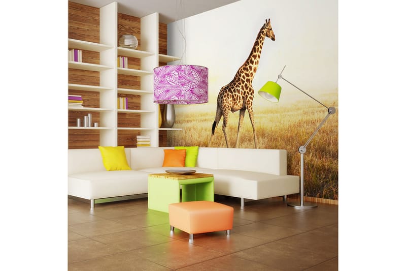 Fototapet Giraff Gå 350x270 - Artgeist sp. z o. o. - Inredning - Väggdekor - Tapet & tapettillbehör - Fototapet