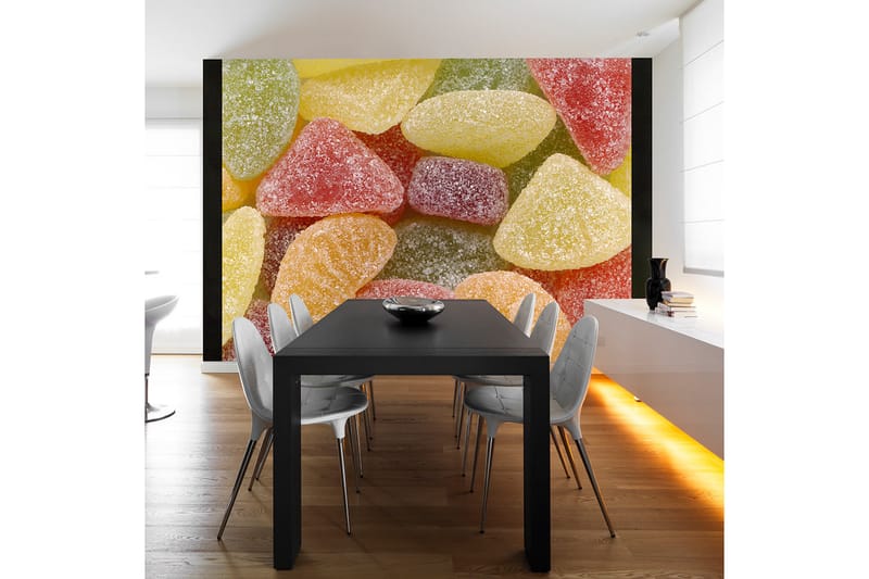 Fototapet Goda Frukt-Och Bärgeléer 350x270 - Artgeist sp. z o. o. - Inredning - Väggdekor - Tapet & tapettillbehör - Fototapet