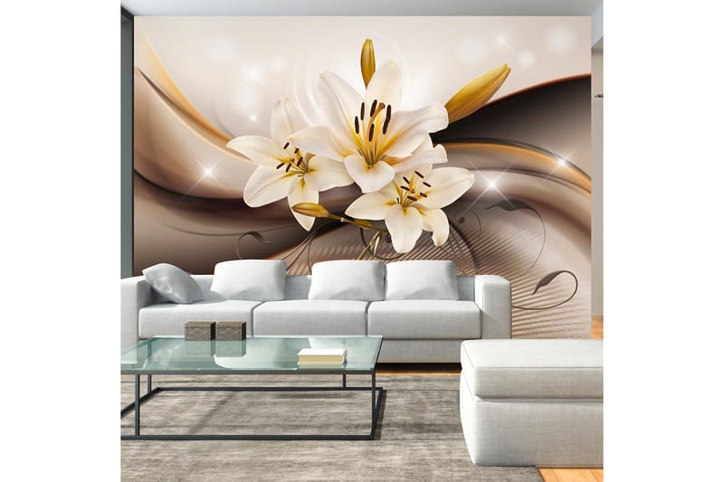 Fototapet Golden Lily 100x70 - Artgeist sp. z o. o. - Fototapet