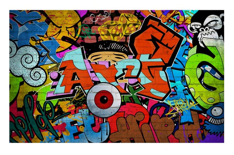 Fototapet Graffiti Art 250x175 - Artgeist sp. z o. o. - Inredning - Väggdekor - Tapet & tapettillbehör - Fototapet