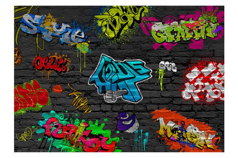 Fototapet Graffiti Wall 200x140 - Artgeist sp. z o. o. - Inredning - Väggdekor - Tapet & tapettillbehör - Fototapet