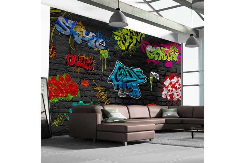 Fototapet Graffiti Wall 200x140 - Artgeist sp. z o. o. - Inredning - Väggdekor - Tapet & tapettillbehör - Fototapet