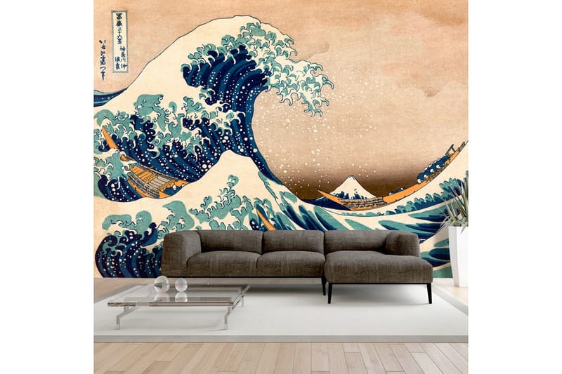 Fototapet Hokusai The Great Wave Off Kanagawa 150x105 - Artgeist sp. z o. o. - Inredning - Väggdekor - Tapet & tapettillbehör - Fototapet