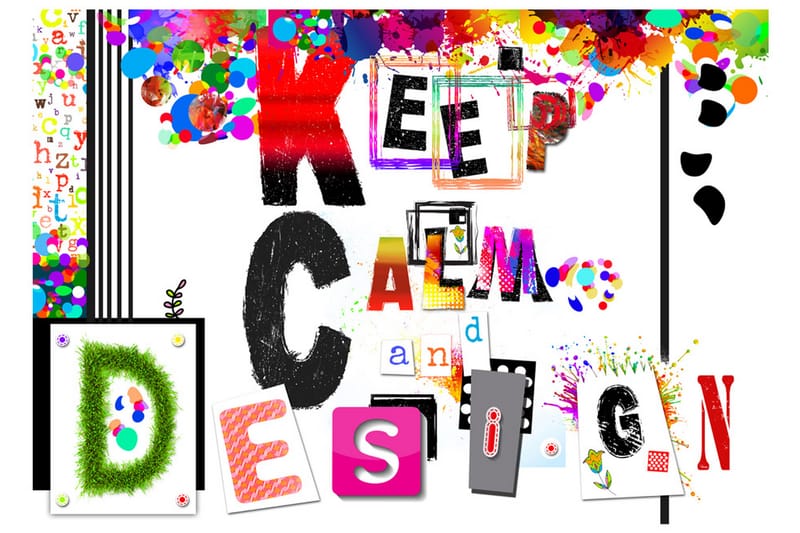 Fototapet Keep Calm And Design 150x105 - Artgeist sp. z o. o. - Inredning - Väggdekor - Tapet & tapettillbehör - Fototapet