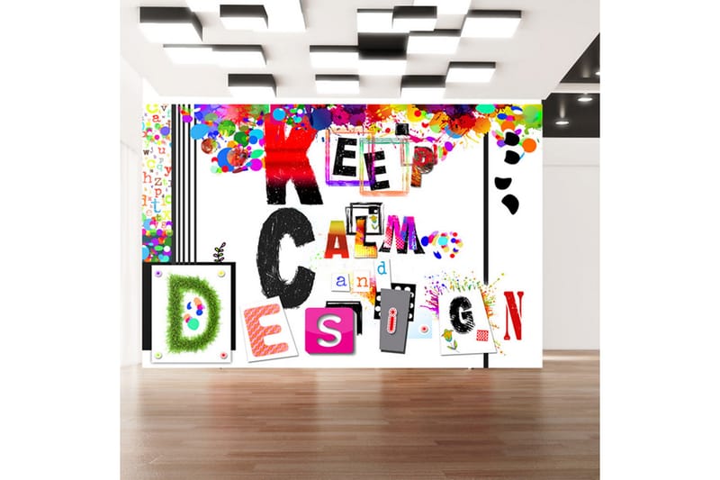 Fototapet Keep Calm And Design 150x105 - Artgeist sp. z o. o. - Inredning - Väggdekor - Tapet & tapettillbehör - Fototapet