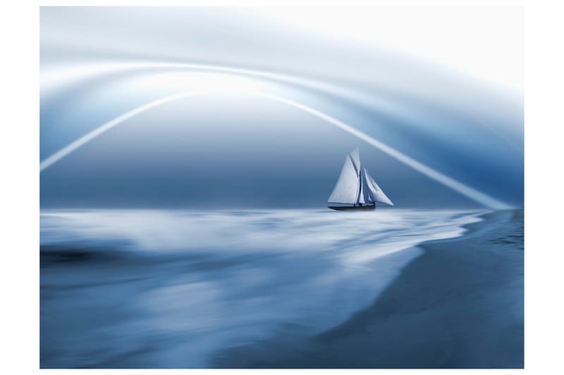 Fototapet Lonely Sail Drifting 200x154 - Artgeist sp. z o. o. - Fototapet