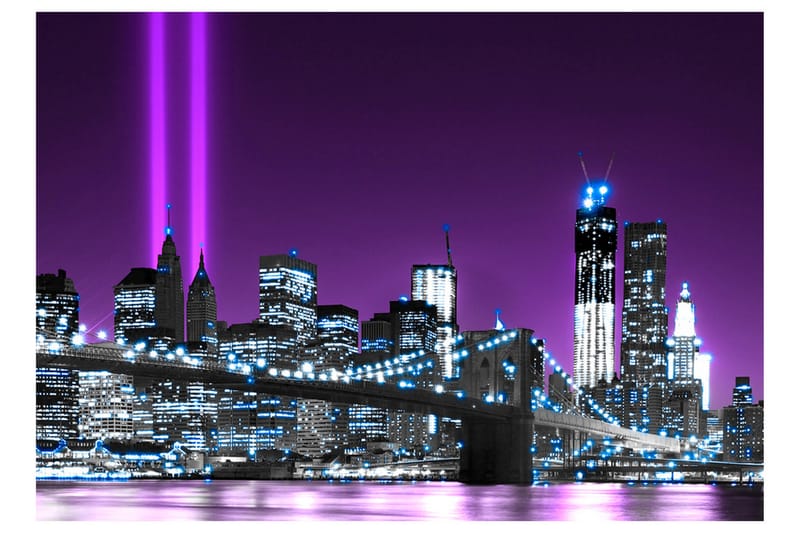 Fototapet Luminous Manhattan 300x210 - Artgeist sp. z o. o. - Inredning - Väggdekor - Tapet & tapettillbehör - Fototapet