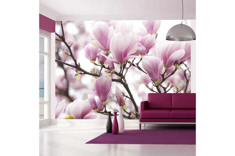 Fototapet Magnolia Bloosom 200x154 - Artgeist sp. z o. o. - Inredning - Väggdekor - Tapet & tapettillbehör - Fototapet