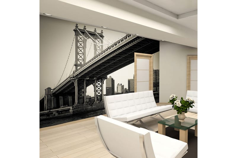 Fototapet Manhattan Bridge New York 200x154 - Artgeist sp. z o. o. - Fototapet