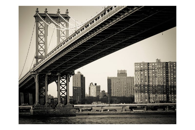 Fototapet Manhattan Bridge New York 250x193 - Artgeist sp. z o. o. - Inredning - Väggdekor - Tapet & tapettillbehör - Fototapet