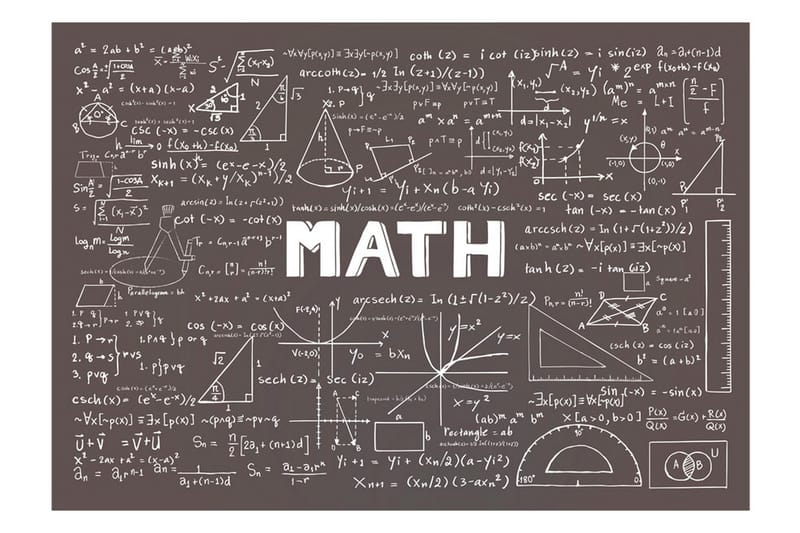 Fototapet Mathematical Handbook 200x140 - Artgeist sp. z o. o. - Inredning - Väggdekor - Tapet & tapettillbehör - Fototapet