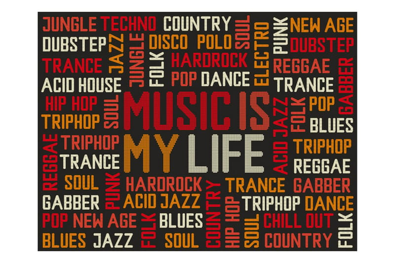 Fototapet Music Is My Life 300x231 - Artgeist sp. z o. o. - Inredning - Väggdekor - Tapet & tapettillbehör - Fototapet