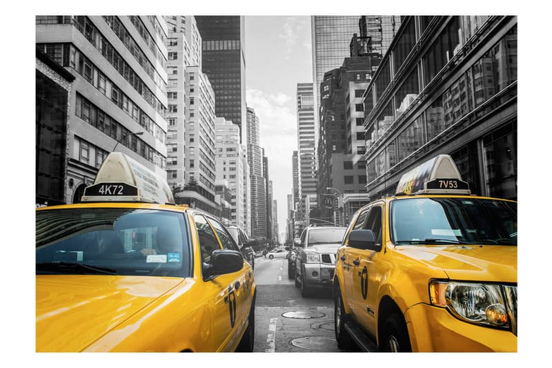 Fototapet New York Taxi 350x245 - Artgeist sp. z o. o. - Inredning - Väggdekor - Tapet & tapettillbehör - Fototapet