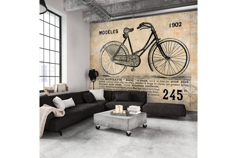 Fototapet Old School Bicycle 350x245 - Artgeist sp. z o. o. - Inredning - Väggdekor - Tapet & tapettillbehör - Fototapet