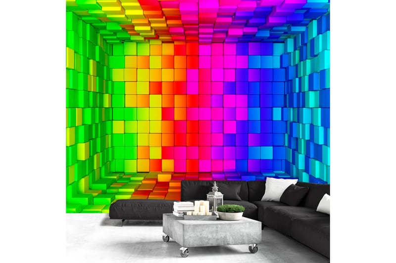 Fototapet Rainbow Cube 150x105 - Artgeist sp. z o. o. - Fototapet