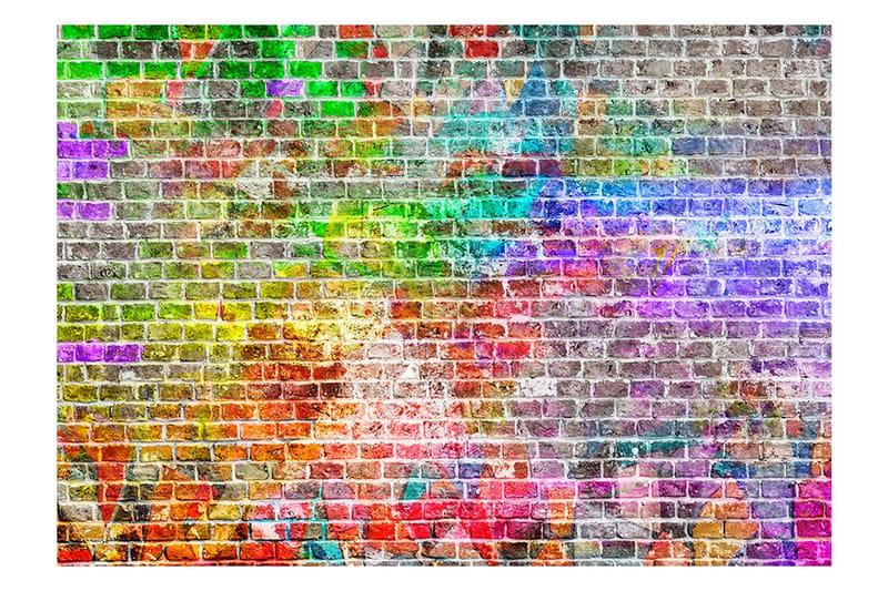 Fototapet Rainbow Wall 350x245 - Artgeist sp. z o. o. - Fototapet