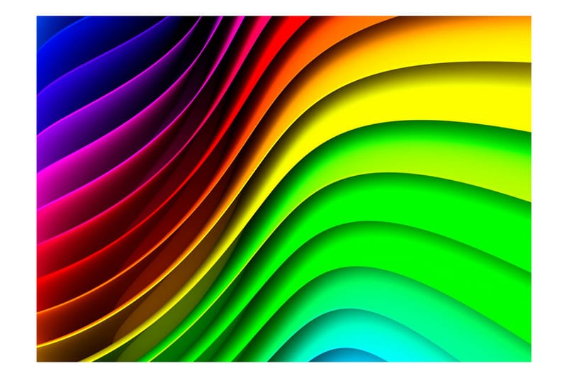 Fototapet Rainbow Waves 300x210 - Artgeist sp. z o. o. - Fototapet