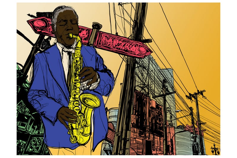 Fototapet Saxophonist In New York 250x193 - Artgeist sp. z o. o. - Fototapet