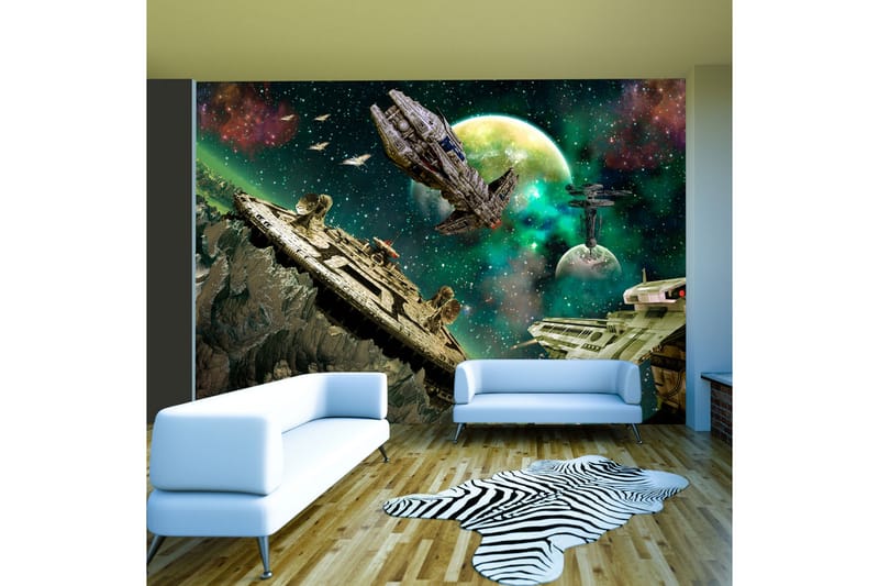 Fototapet Space Fleet 350x245 - Artgeist sp. z o. o. - Inredning - Väggdekor - Tapet & tapettillbehör - Fototapet