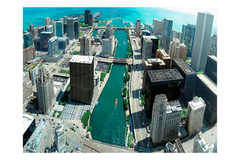 Fototapet Stadsbyggnadskonst Av Chicago 300x231 - Artgeist sp. z o. o. - Inredning - Väggdekor - Tapet & tapettillbehör - Fototapet