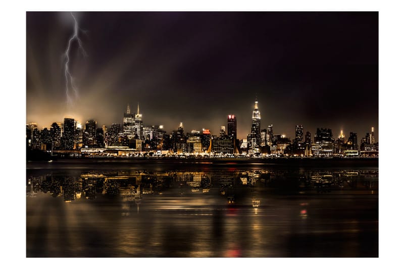 Fototapet Storm In New York City 100x70 - Artgeist sp. z o. o. - Fototapet