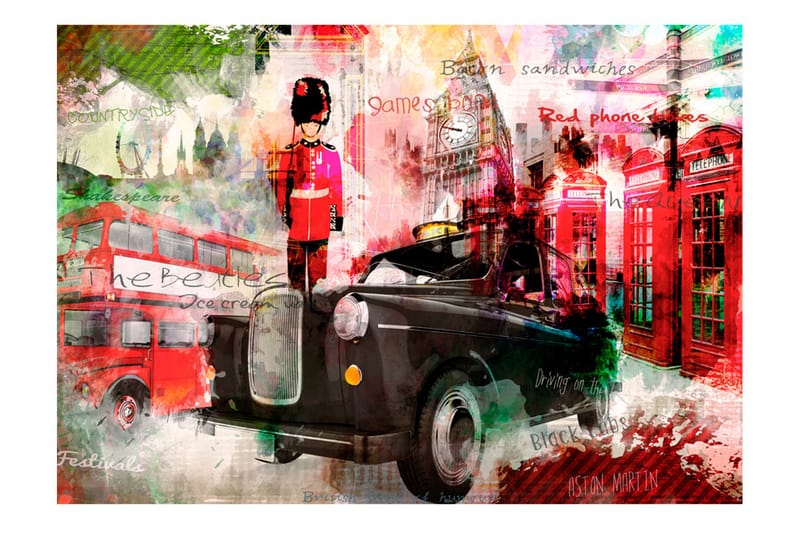 Fototapet Streets Of London 250x175 - Artgeist sp. z o. o. - Inredning - Väggdekor - Tapet & tapettillbehör - Fototapet