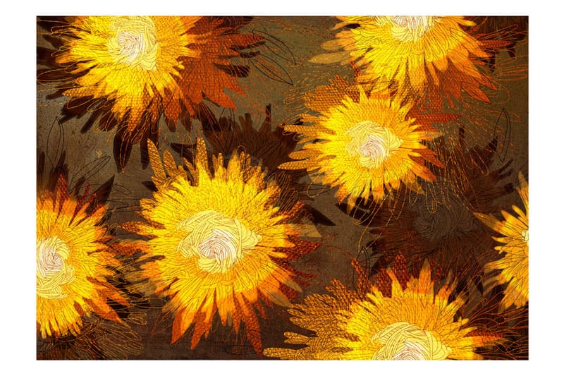 Fototapet Sunflower Dance 100x70 - Artgeist sp. z o. o. - Fototapet