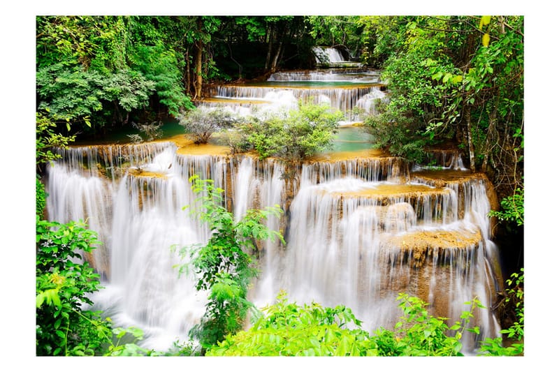 Fototapet Thai Waterfall 150x105 - Artgeist sp. z o. o. - Inredning - Väggdekor - Tapet & tapettillbehör - Fototapet