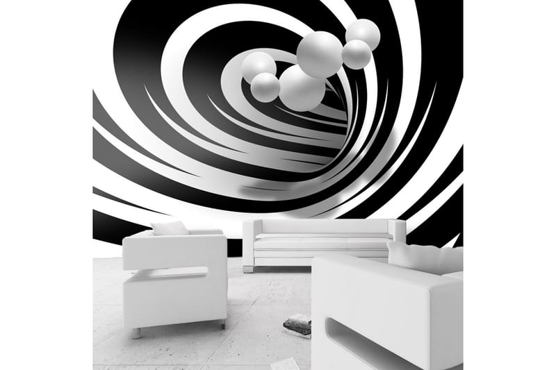 Fototapet Twisted In Black & White 150x105 - Artgeist sp. z o. o. - Fototapet