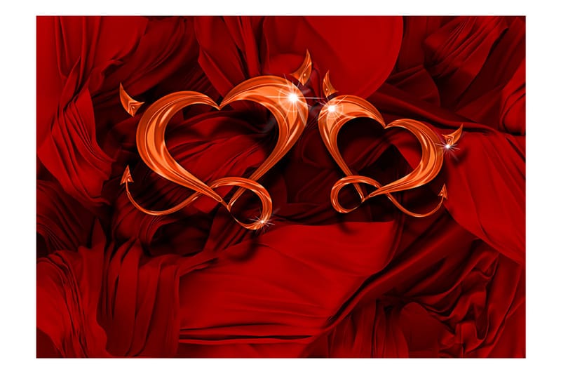 Fototapet Two Hearts 150x105 - Artgeist sp. z o. o. - Fototapet