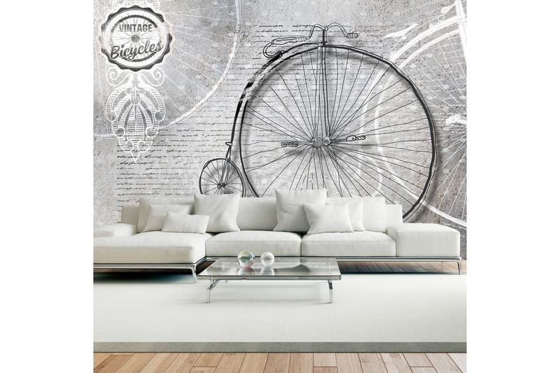 Fototapet Vintage Bicycles Black And White 300x210 - Artgeist sp. z o. o. - Fototapet
