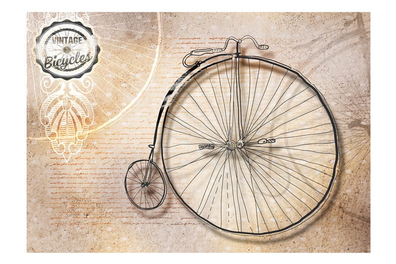 Fototapet Vintage Bicycles Sepia 200x140 - Artgeist sp. z o. o. - Fototapet