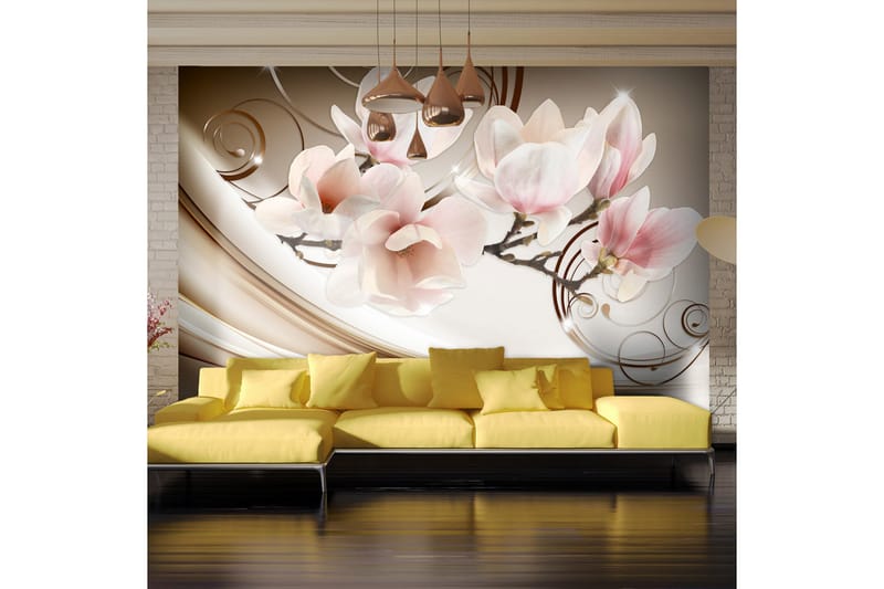 Fototapet Waves Of Magnolia 150x105 - Artgeist sp. z o. o. - Inredning - Väggdekor - Tapet & tapettillbehör - Fototapet