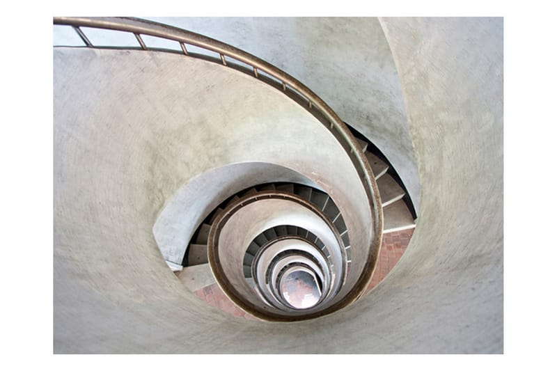 Fototapet White Spiral Stairs 350x270 - Artgeist sp. z o. o. - Fototapet