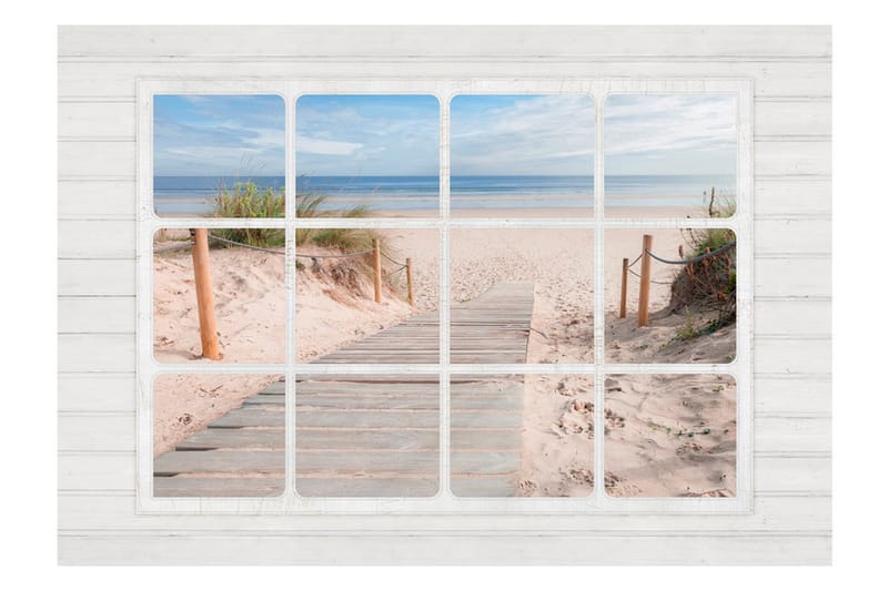 Fototapet Window & Beach 200x140 - Artgeist sp. z o. o. - Fototapet
