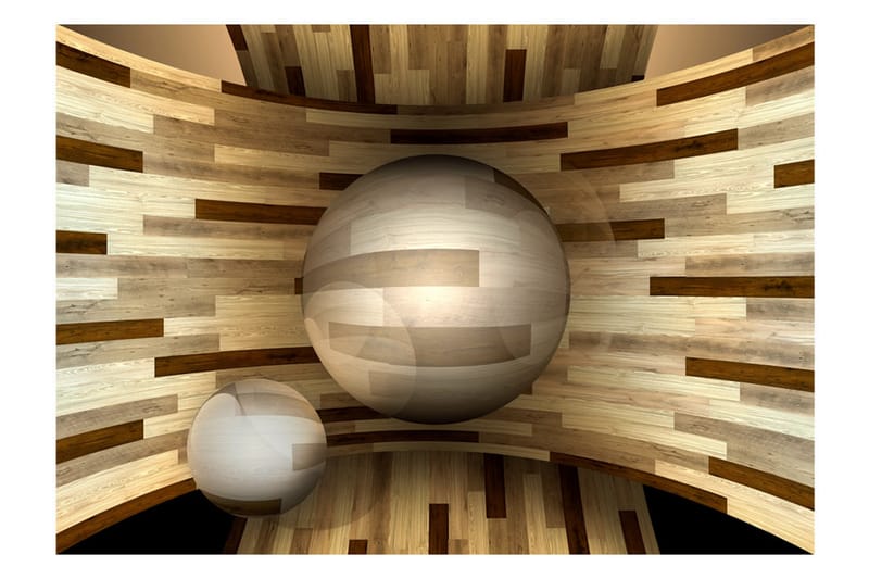 Fototapet Wooden Orbit 150x105 - Artgeist sp. z o. o. - Fototapet