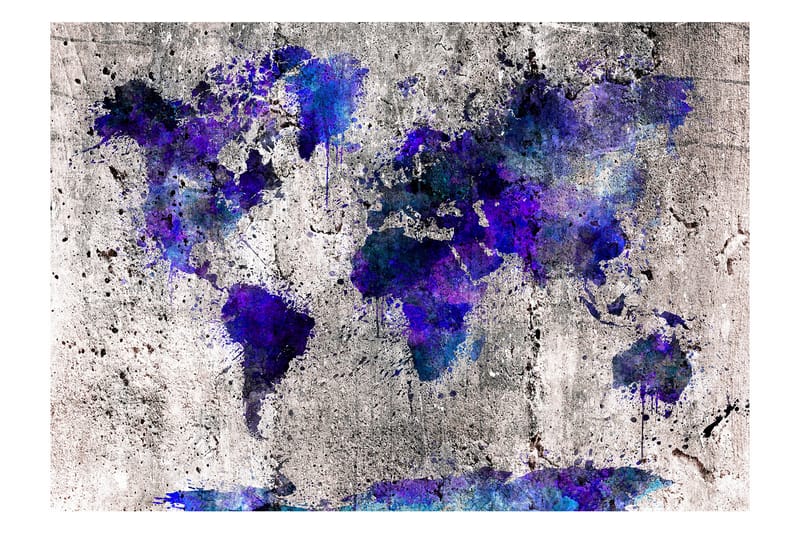 Fototapet World Map Ink Blots 150x105 - Artgeist sp. z o. o. - Inredning - Väggdekor - Tapet & tapettillbehör - Fototapet