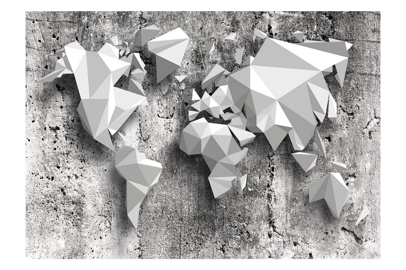Fototapet World Map Origami 200x140 - Artgeist sp. z o. o. - Fototapet