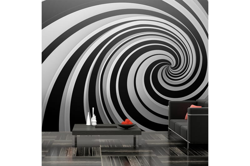 Fototapet XXL Black And White Swirl 550x270 - Artgeist sp. z o. o. - Fototapet