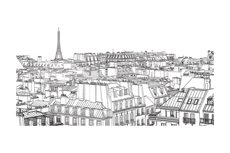 Fototapet XXL Parisian S Sketchbook 550x270 - Artgeist sp. z o. o. - Fototapet