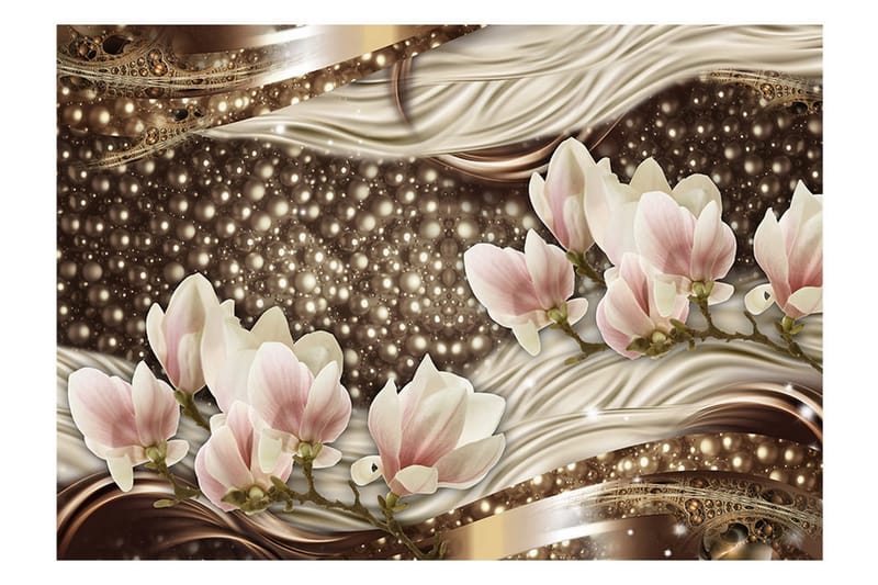 Fototapet Pearls And Magnolias 150x105 - Artgeist sp. z o. o. - Fototapet