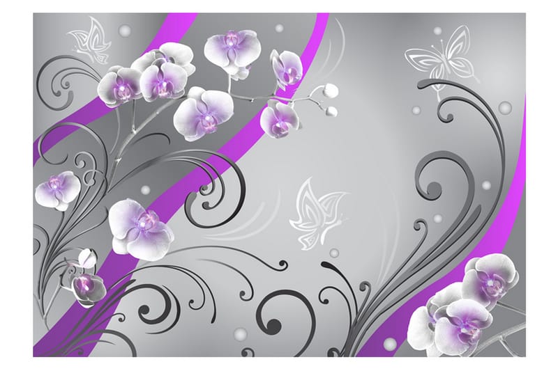 Fototapet Purple Orchids Variation 250x175 - Artgeist sp. z o. o. - Fototapet
