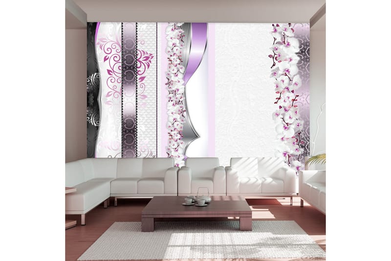 Fototapet Parade Of Orchids In Violet 250x175 - Artgeist sp. z o. o. - Fototapet