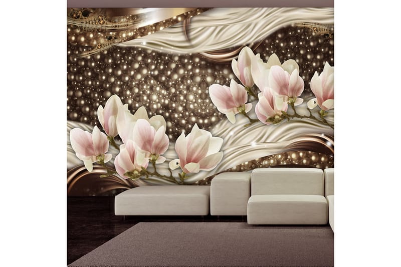 Fototapet Pearls And Magnolias 400x280 - Artgeist sp. z o. o. - Inredning - Väggdekor - Tapet & tapettillbehör - Fototapet